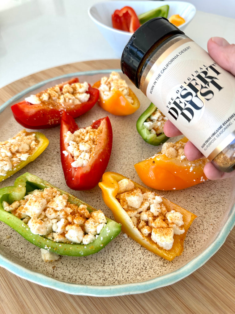 Feta-Filled Bell Peppers with Desert Dust