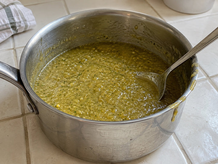 Green Enchilada Sauce with Savory Dust