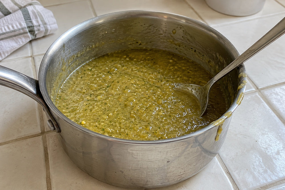 Green Enchilada Sauce with Savory Dust