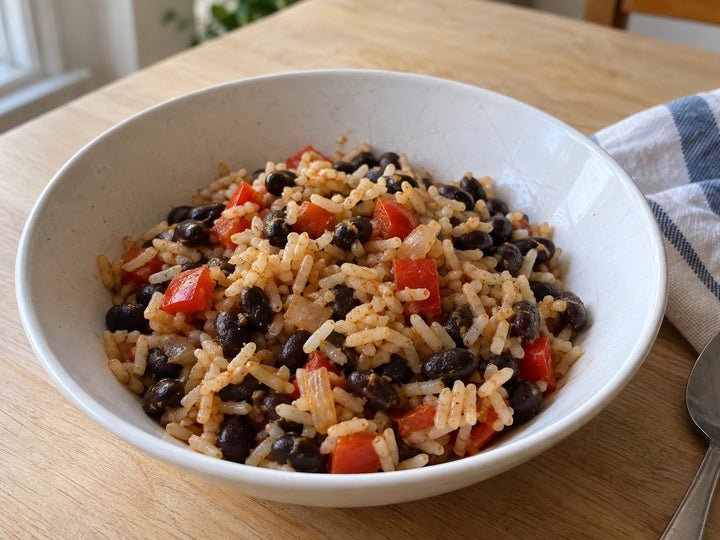 Black Beans and Rice Recipe with Mild Taco Dust