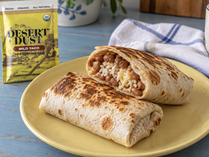 Bean and Rice Burrito with Mild Taco Dust
