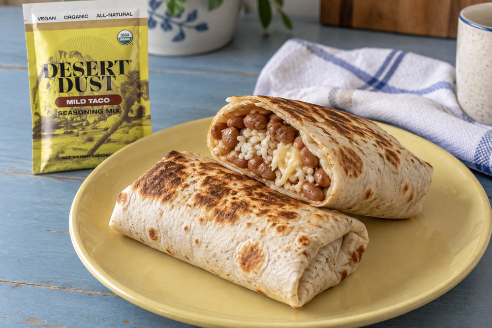 Bean and Rice Burrito with Mild Taco Dust