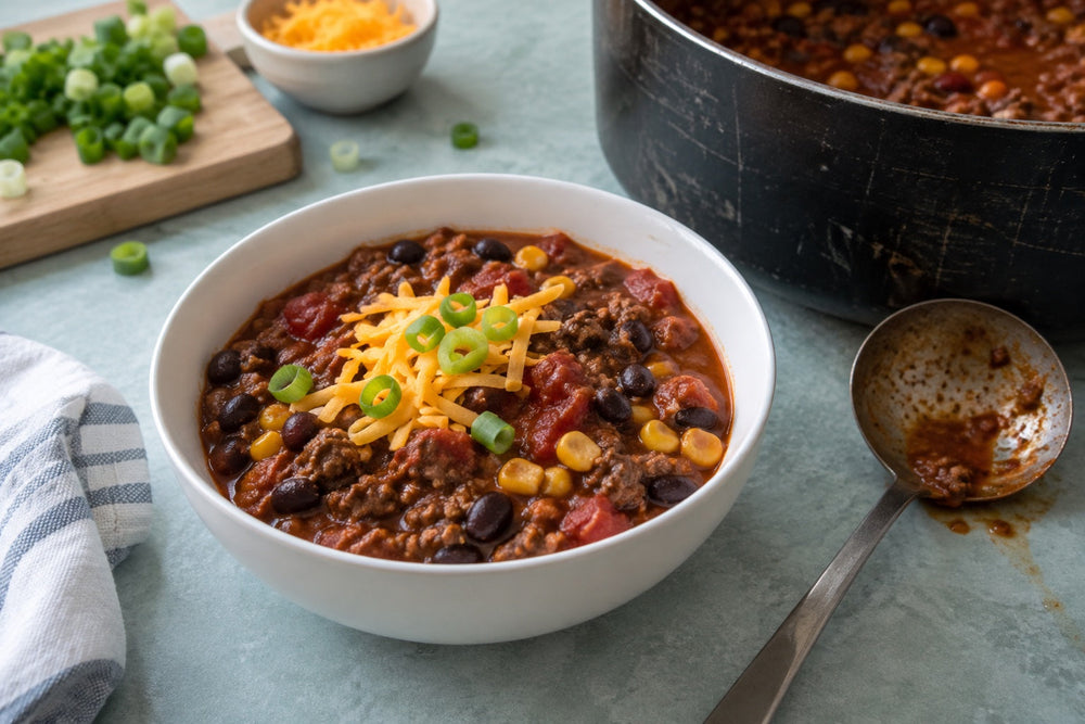 Taco Chili with Spicy Taco Dust