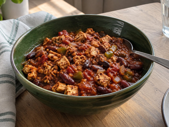 Tofu Chili with Spicy Taco Dust