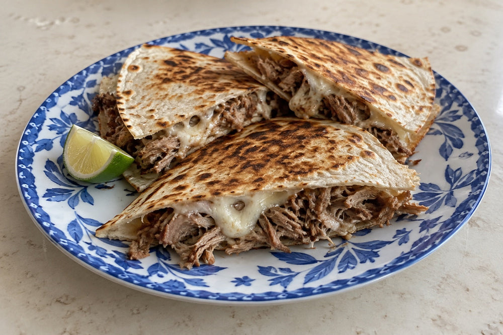 Carnitas Quesadilla with Savory Dust