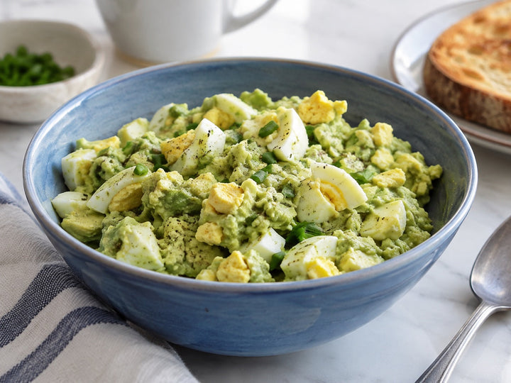 Avocado Egg Salad with Guacamole Dust