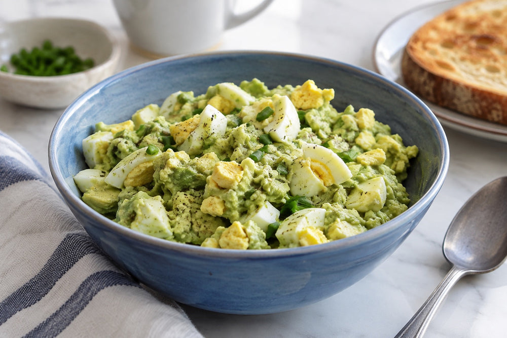 Avocado Egg Salad with Guacamole Dust