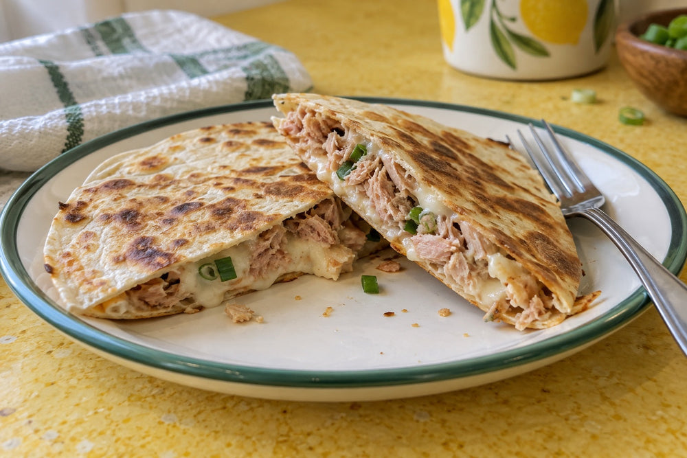 Tuna and Cheese Quesadilla with Savory Dust