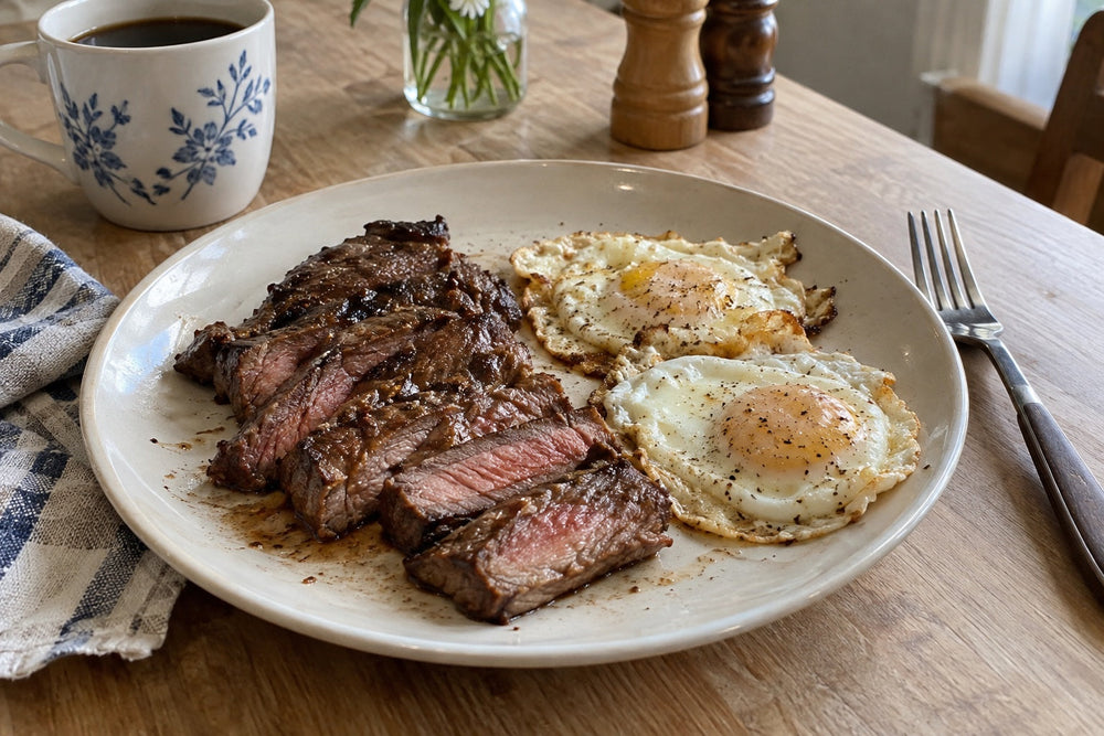 Steak and Eggs with Savory Desert Dust