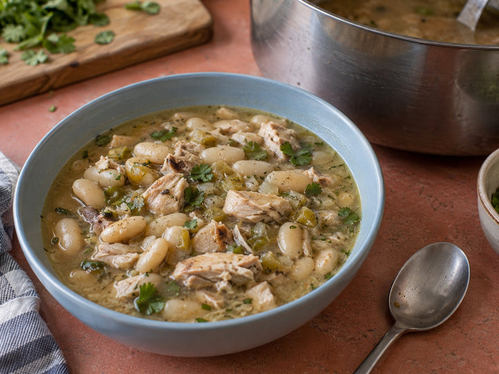 White Bean Chicken Chili with Savory Dust