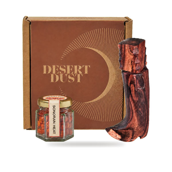 Chiltepin Pepper Gift Set with Artisanal Cowboy Boot Grinder