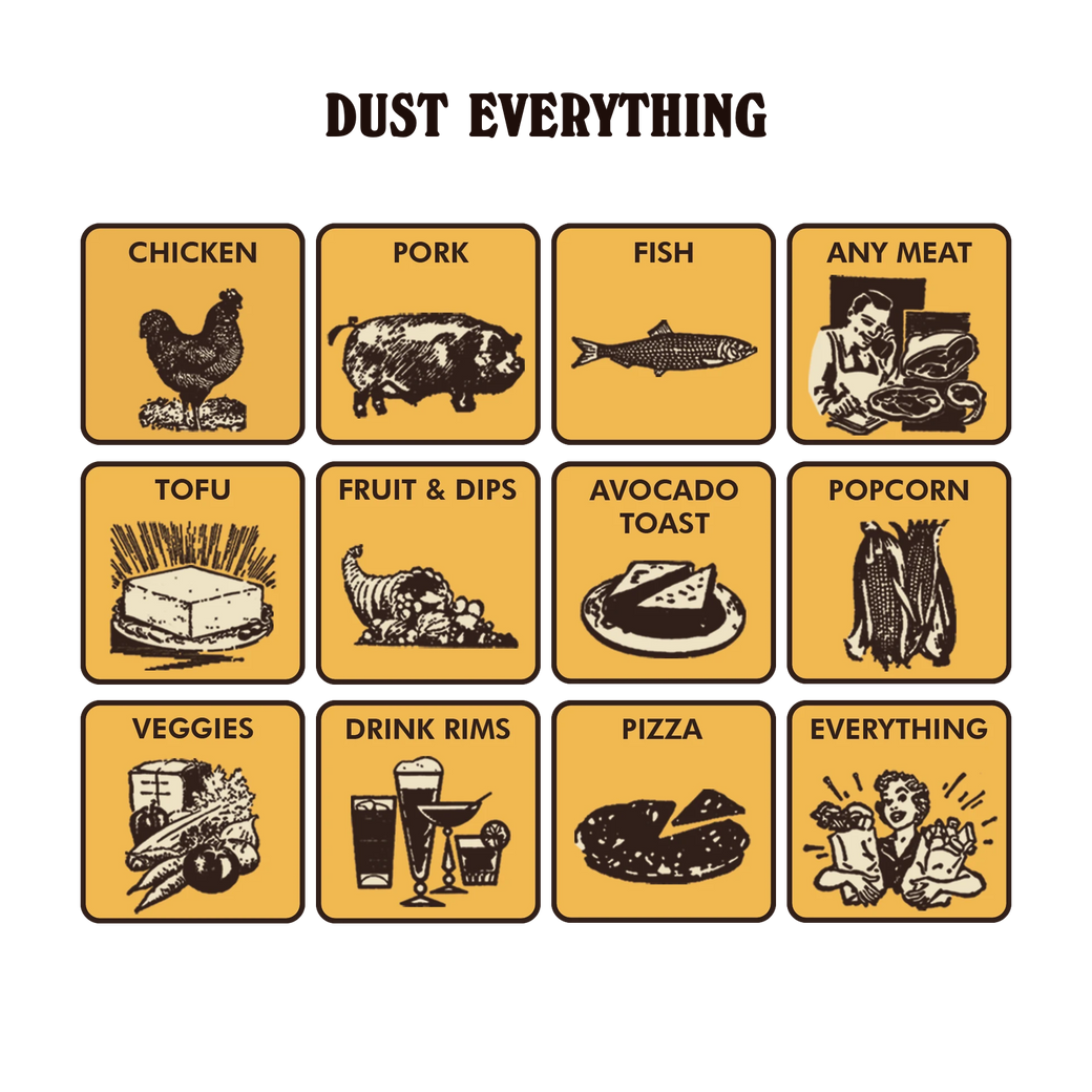 Dust Everything: twelve illustrated ways to use Desert Dust.
