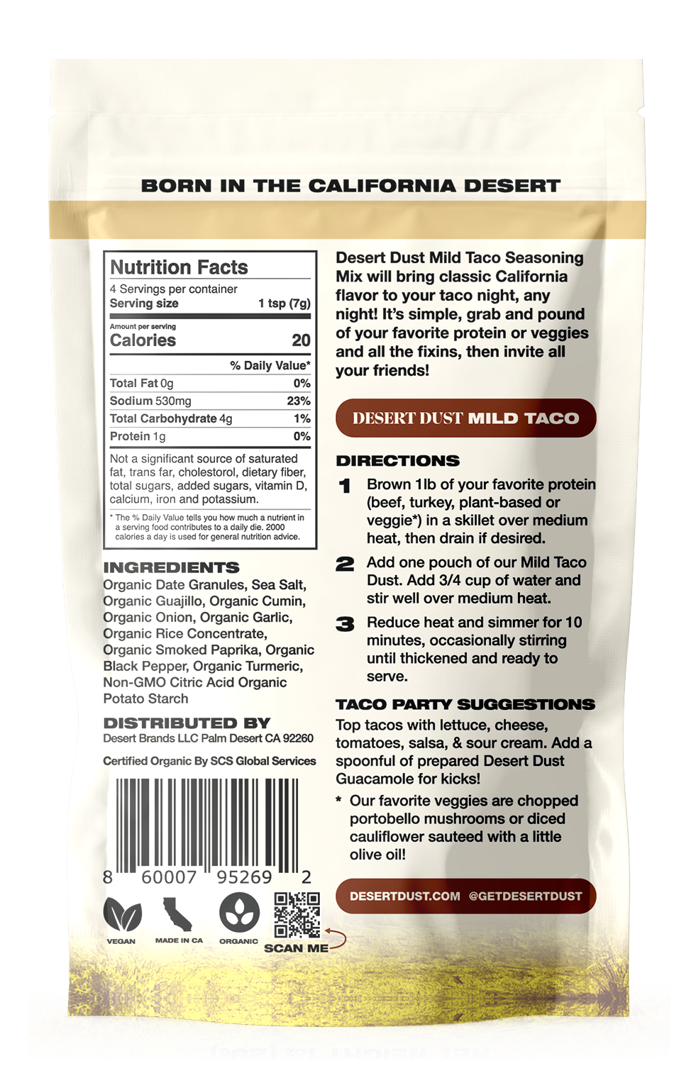 Desert Dust Mild Taco Seasoning 6 Pack