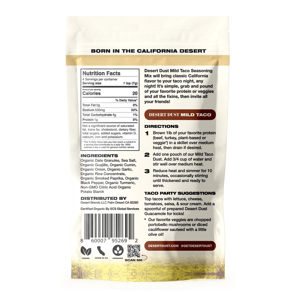 Desert Dust Mild Taco Seasoning 6 Pack