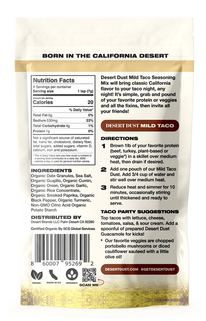 Desert Dust Mild Taco Seasoning 6 Pack