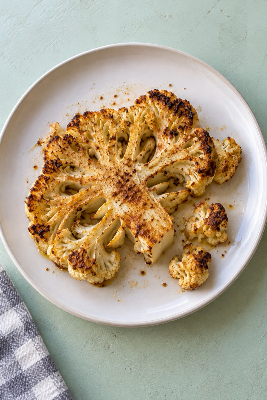 Roasted Cauliflower Steak with Savory Dust