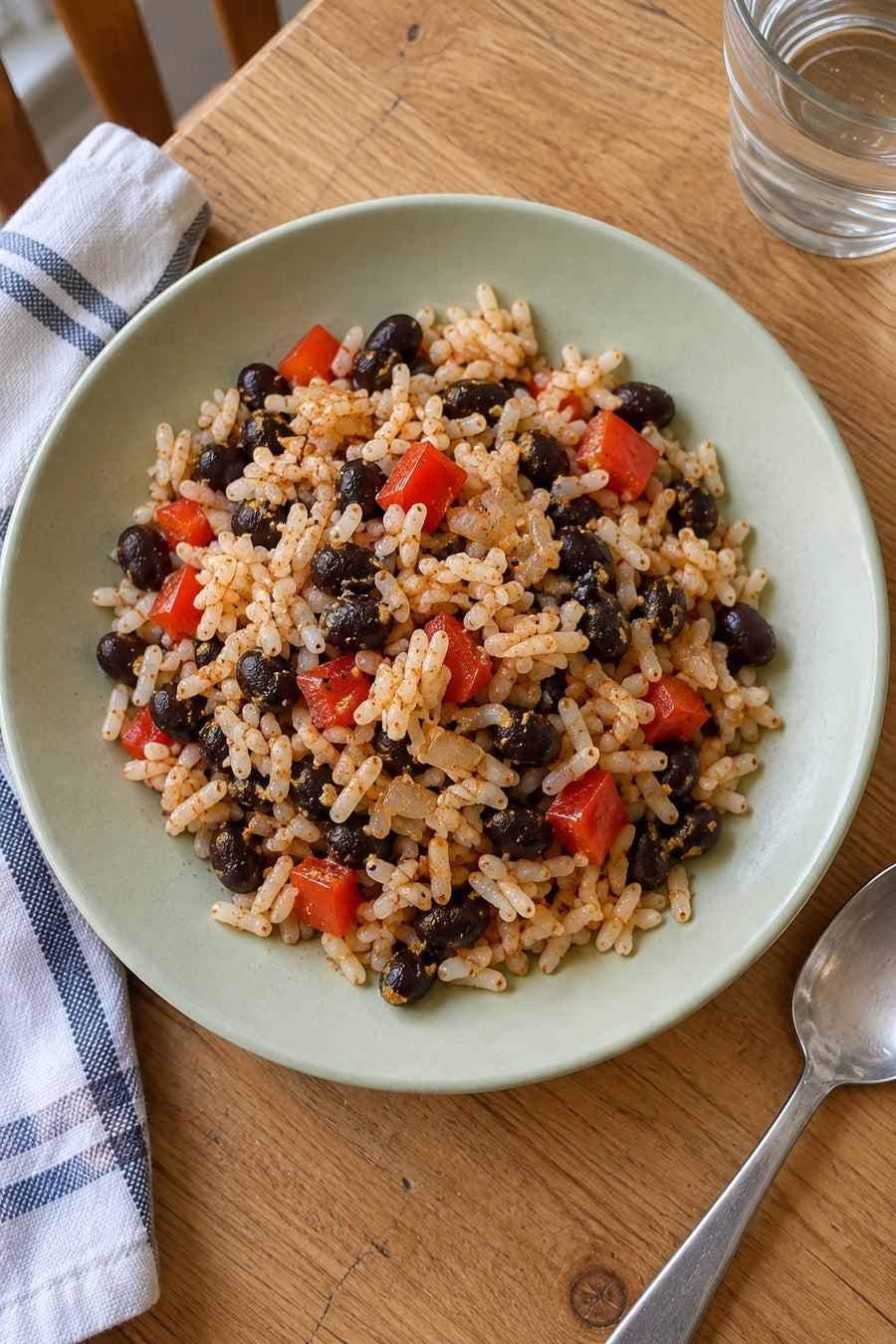 Black Beans and Rice Recipe with Mild Taco Dust
