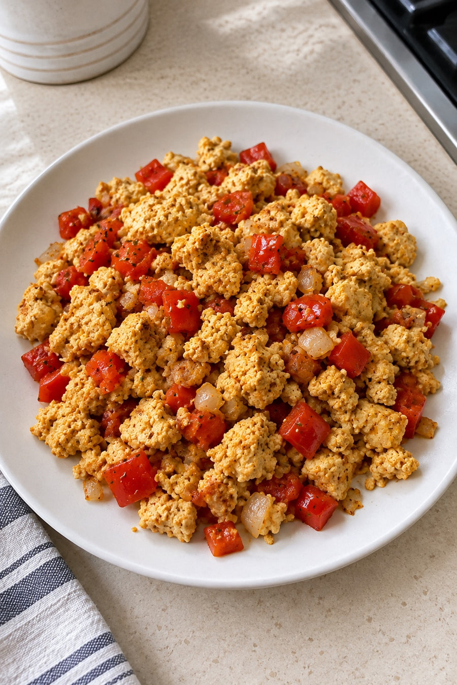 Tofu Scramble Recipe with Mild Taco Dust
