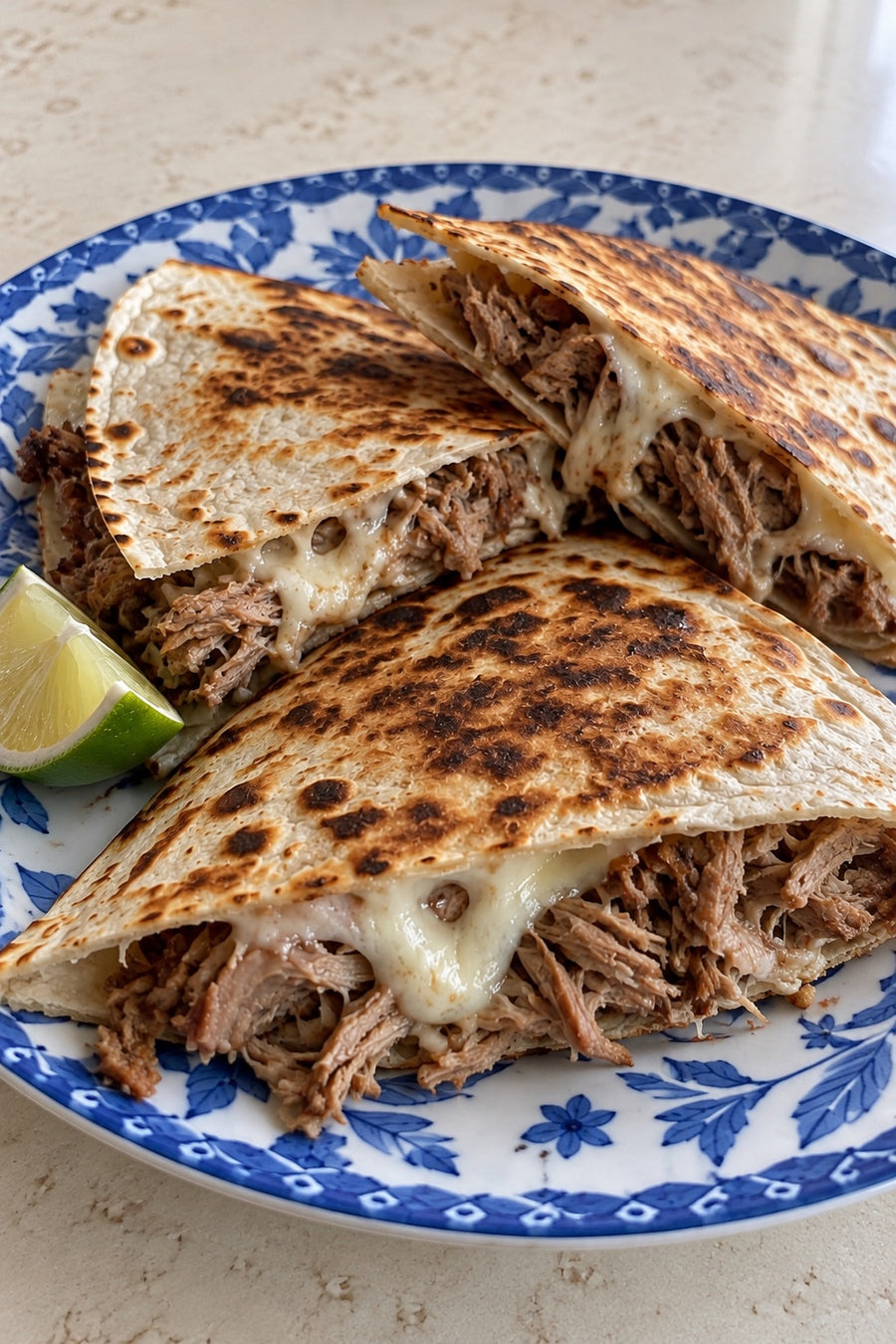 Carnitas Quesadilla with Savory Dust