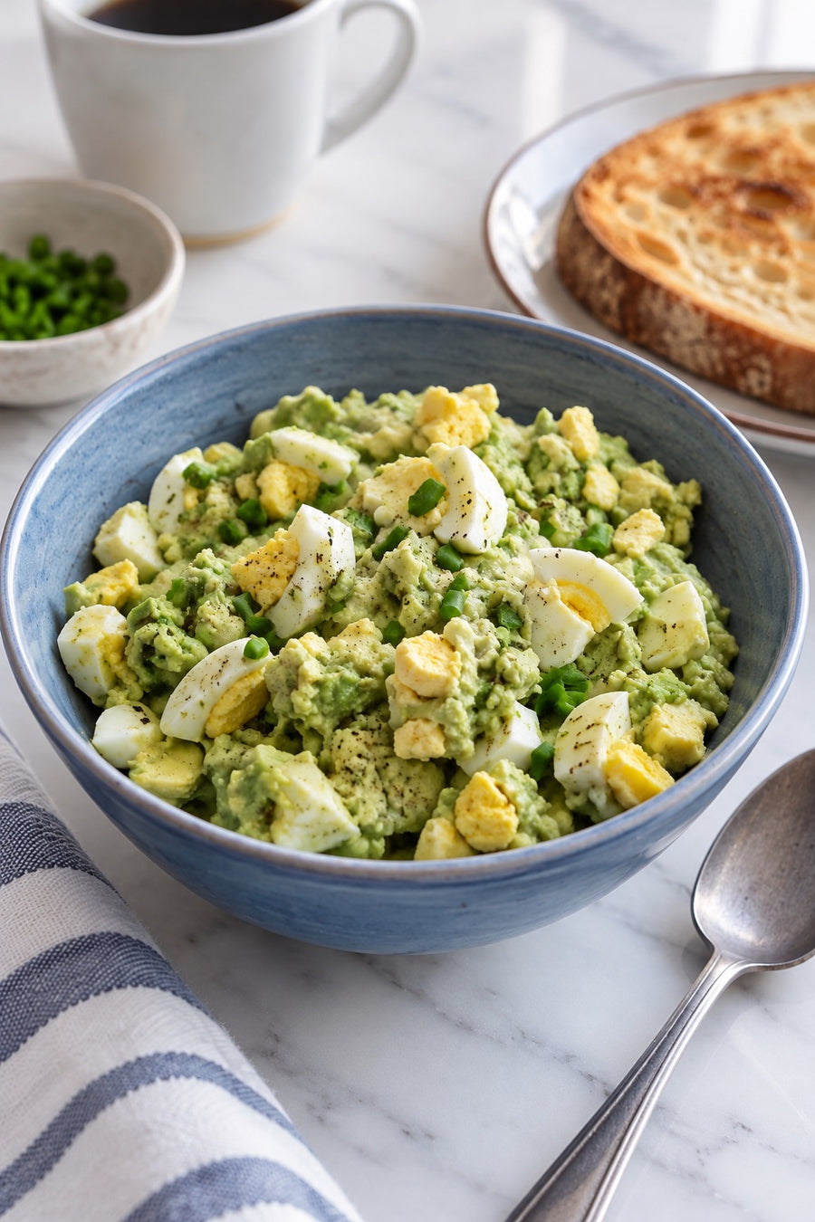 Avocado Egg Salad with Guacamole Dust
