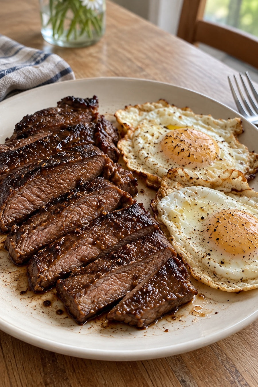 Steak and Eggs with Savory Desert Dust