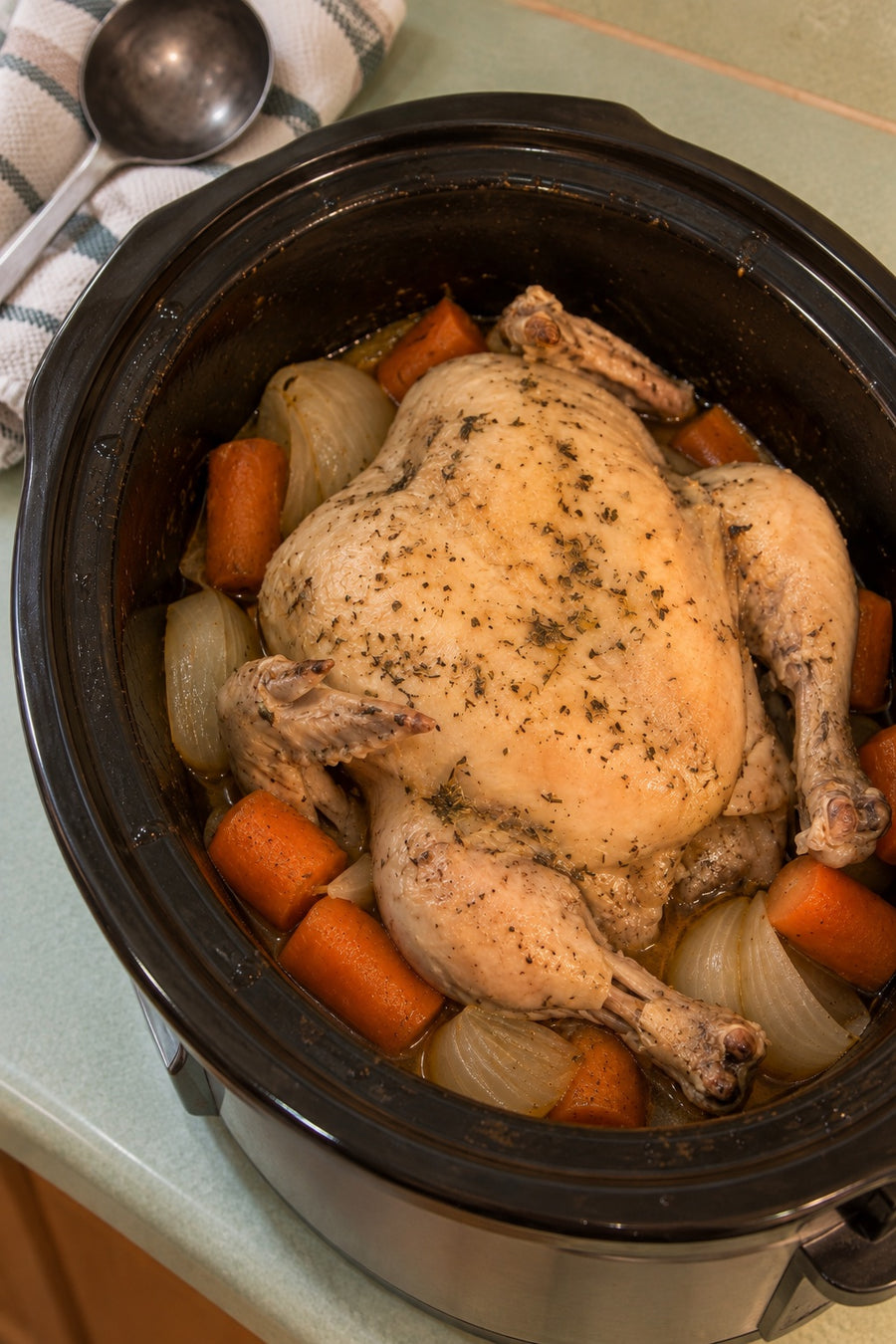 Slow Cooker Whole Chicken with Savory Dust