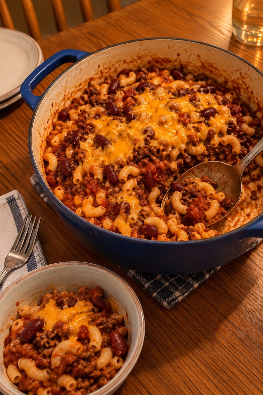 One-Pot Chili Mac with Spicy Taco Dust