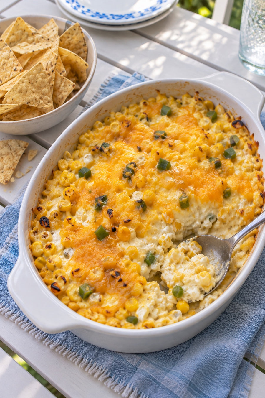 Warm Corn Dip with Spicy Dust