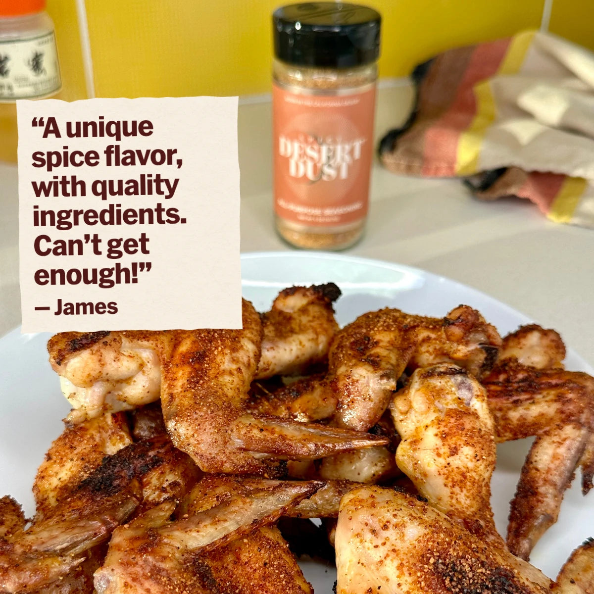 Spicy Desert Dust 24 oz Food Service Bottle. Customer review: A unique spice flavor, with quality ingredients. Can’t get enough! Review by James