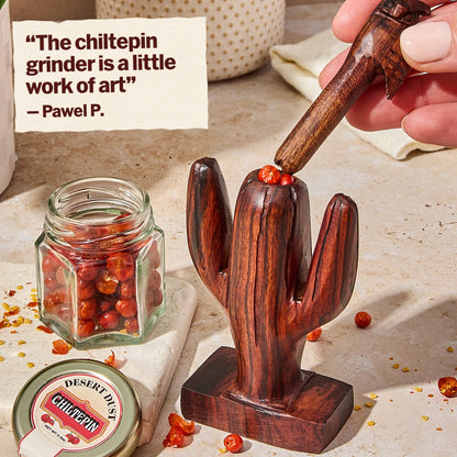 The Classic Chiltepinero Set. Customer review: The chiltepin grinder is a little work of art. Review by Pawel P.