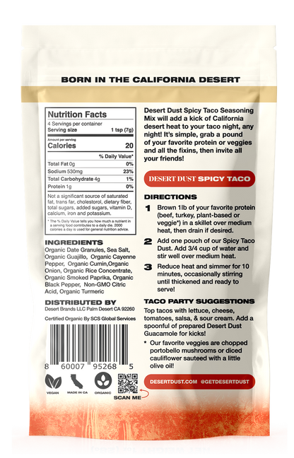 Desert Dust Spicy Taco Seasoning 6 Pack