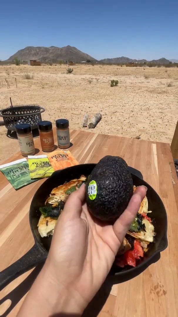 Avocado at an outdoor taco table