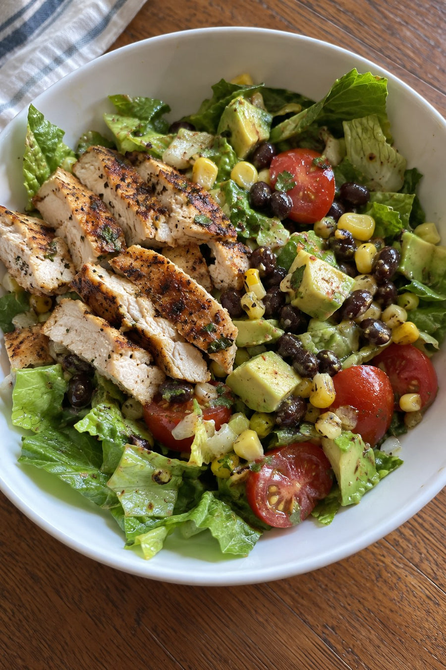 Southwest Chicken Salad ready to serve