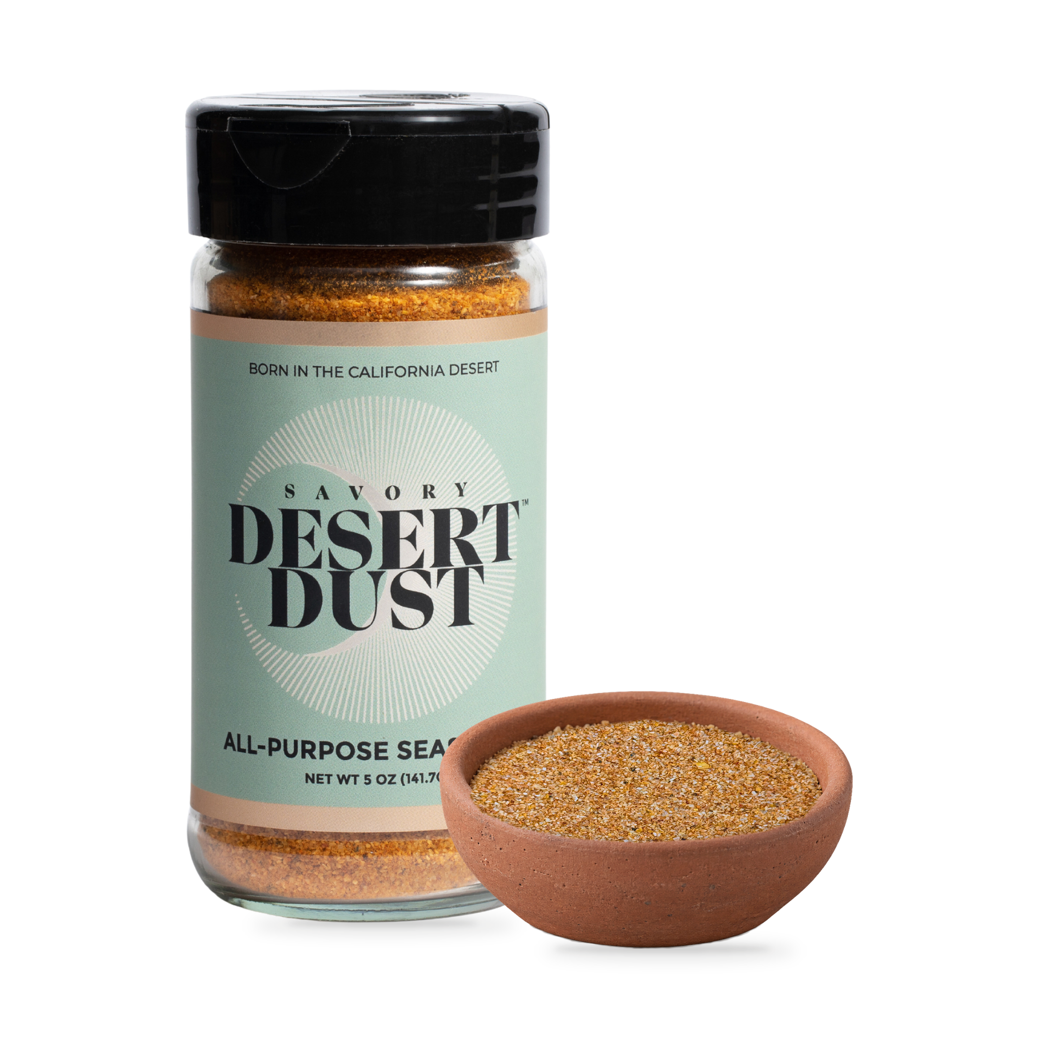 Savory Desert Dust Seasoning beside a bowl of seasoning