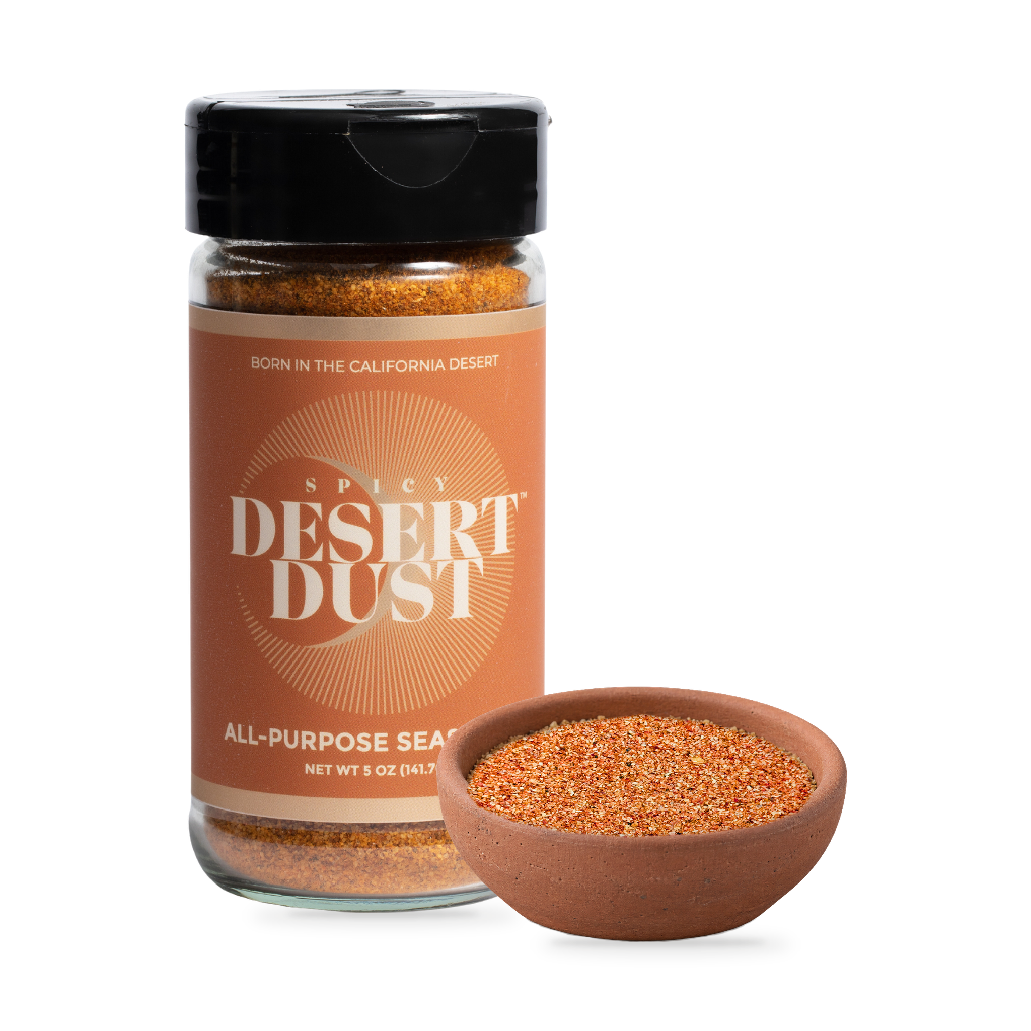 Spicy Desert Dust All-Purpose Seasoning beside a bowl of seasoning